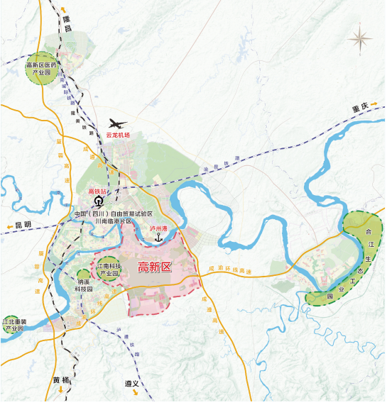 （四川省）瀘州市瀘州高新技術(shù)產(chǎn)業(yè)開發(fā)區(qū)縣情介紹（含自然地理地圖水系圖）