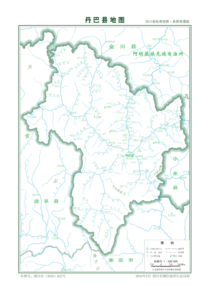 （四川省）甘孜州丹巴縣縣情介紹（含自然地理地圖水系圖）
