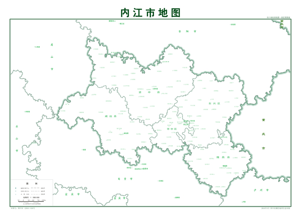（四川?。﹥?nèi)江市市情介紹（含自然地理地圖水系圖）